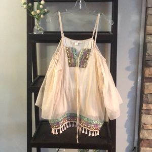 Boston proper cold shoulder blouse